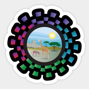 Africa wild summer Sticker